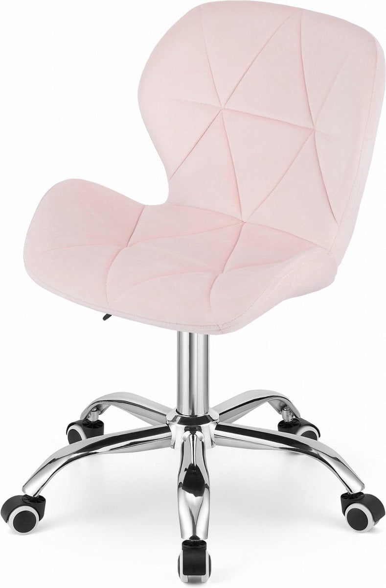 AVOLA Ergonomische Bureaustoel - Velvet - Roze