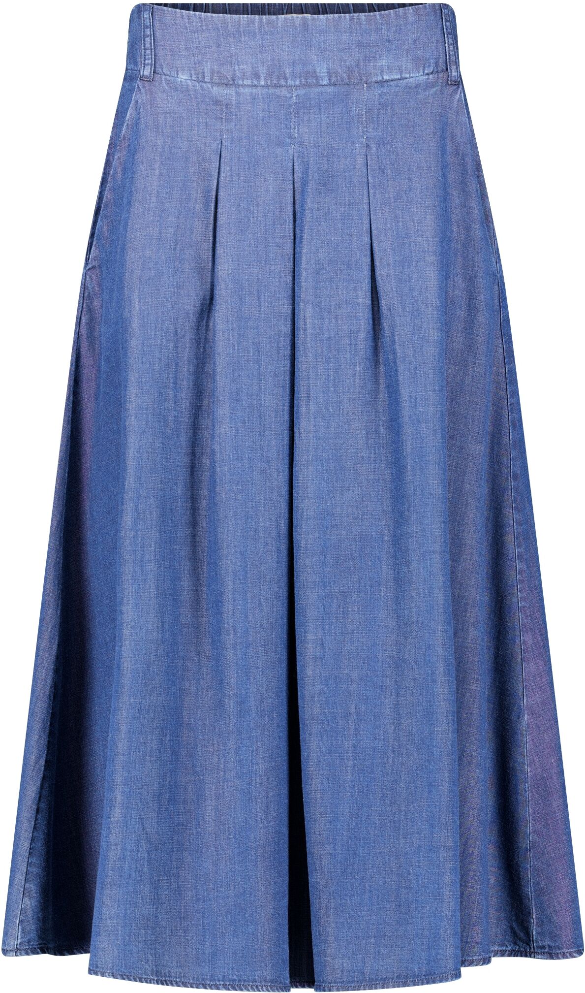 A-Linien-Rock CARTOON "A-Linien-Rock mit Taschen", Damen, Gr. 36, blau (dunkelblau denim), Einsatz: 83% Lyocell CLY. 17% Baumwolle CO., Röcke A-Linien-Rock