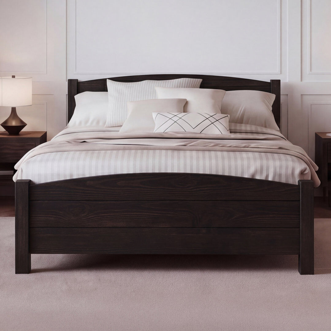 August Grove Anakin Bed Black Wash Kingsize (5')