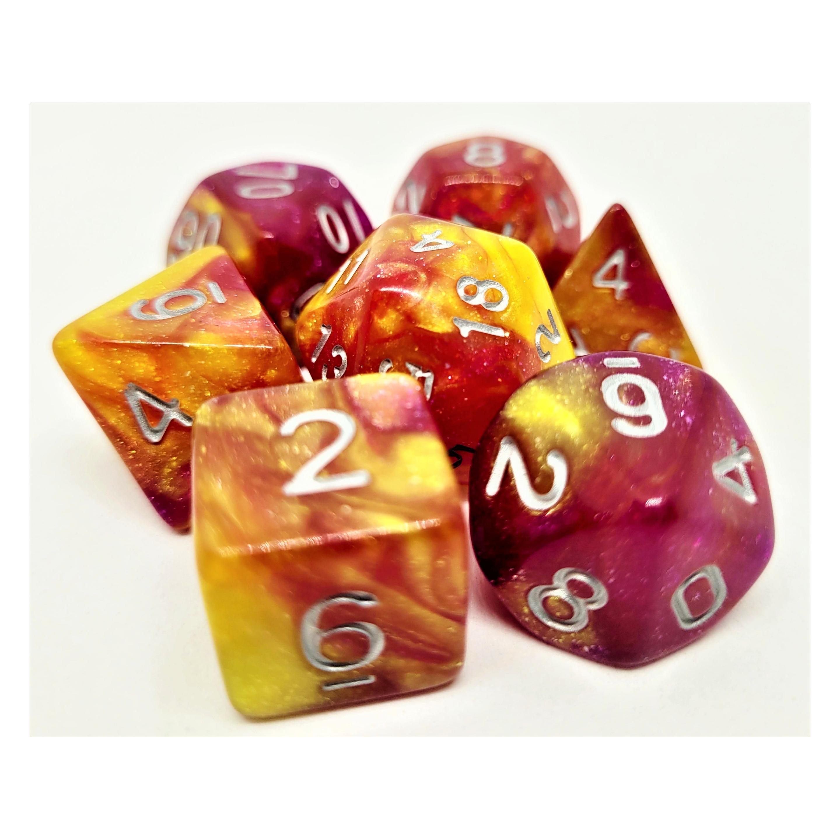 Dice4friends Würfelset Galaxy: Volcano (7) (DIC37329)