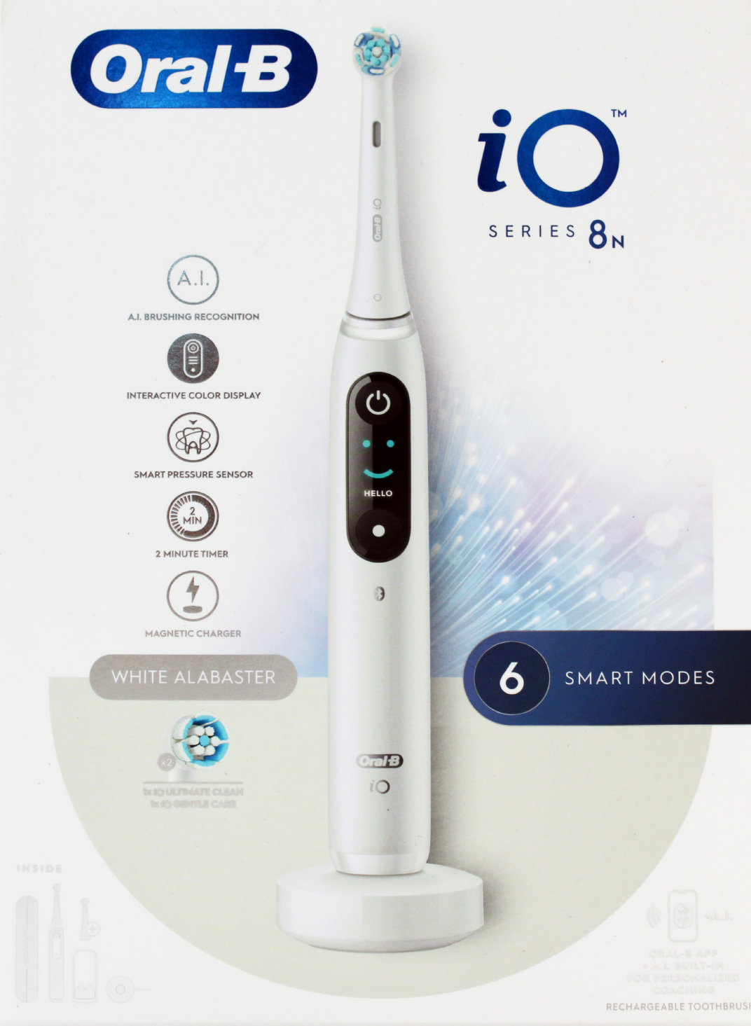 Braun Io Series 8n Elektrische Zahnbürste Durchsichtig Durchsichtig One Size
