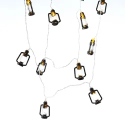 MARELIDA LED Lichtterkette Mini Laternen Dekogirlande Timer L: 1,8m