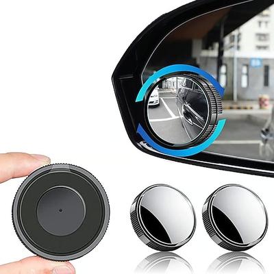 2 Stück Auto-Toter-Winkel-Spiegel, 360 Grad verstellbarer Weitwinkel-Rückspiegel mit Saugnapf, universeller runder Zusatzspiegel für Fahrsicherheit beim Parken