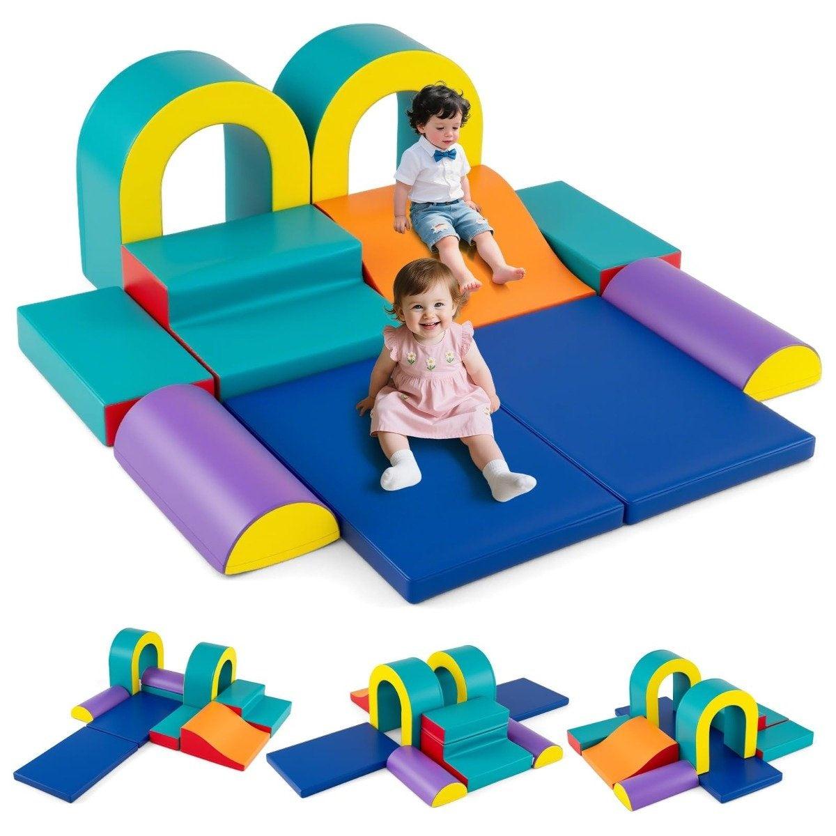 Weichschaum-Kletterblöcke-Set - 10-teilig, Grün