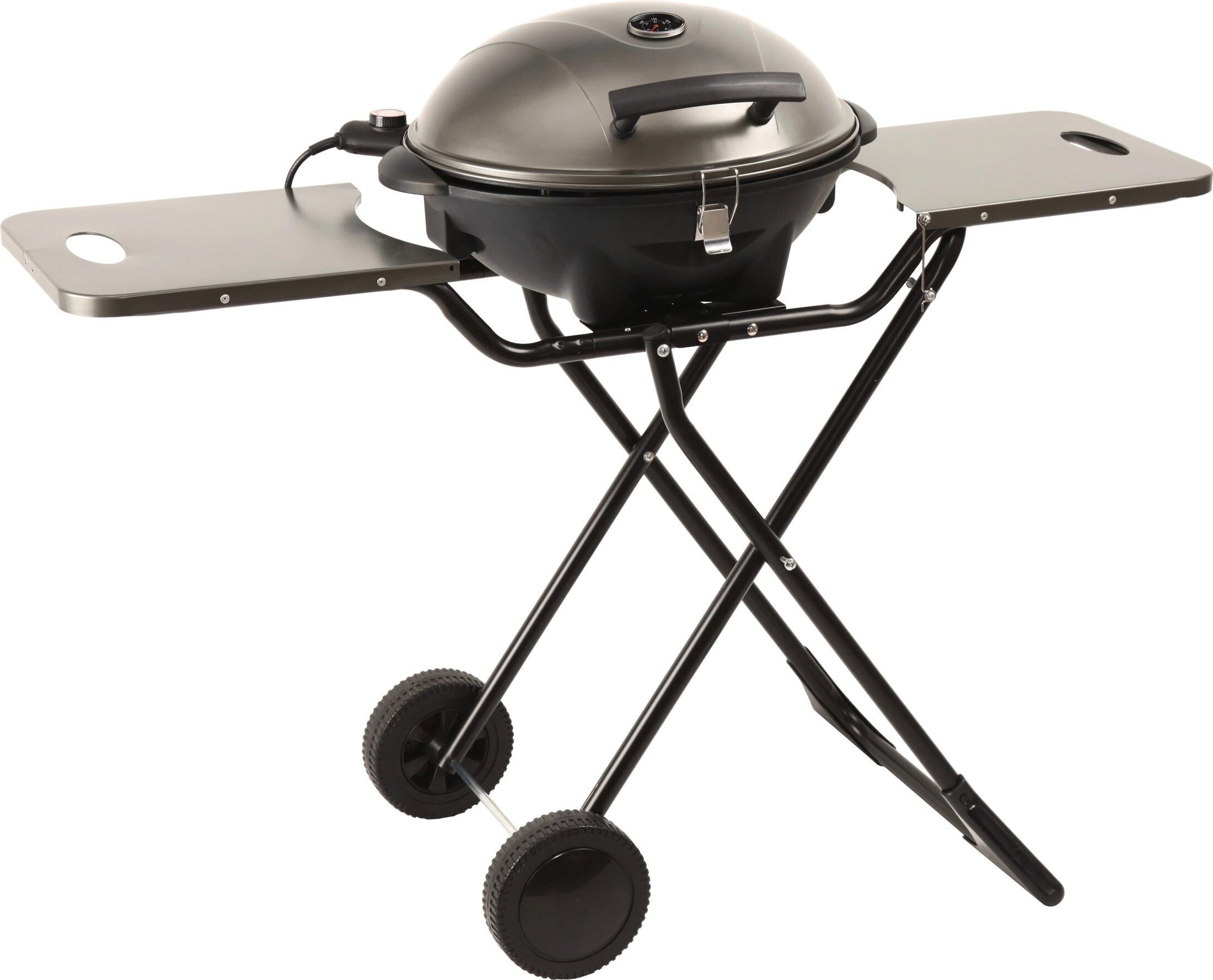 Elektro-Standgrill OHMEX "OHM-GRIL-3660", grau (schwarz), B:92cm H:122cm T:39cm, Kontaktgrill_Standgrill_Tischgrill_Teppanyakigrill, Elektro-Standgrill schwarz Einheitsgröße