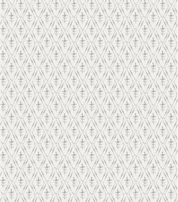 Chris Loves Julia x A-Street Prints Tillie Grey Diamond Floral Wallpaper