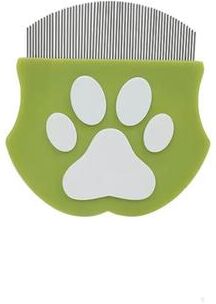 Inspired Finds Curved Pet Grooming Comb Flea And Detangling Brush For Cats And Dogs Face And Body Mini Grooming Tool green