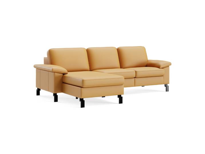 Ecksofa Classica-8011, Johann Jakob, kat. j, mercury curcuma, Leder