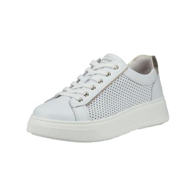 Sneaker NERO GIARDINI "Nero Giardini Sneaker Leder", Damen, Gr. 35, weiß, Leder, Schuhe Sneaker
