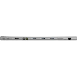 Terratec USB Type-C Hub (USB-C, 11 Ports), Dockingstation + USB Hub, Silber