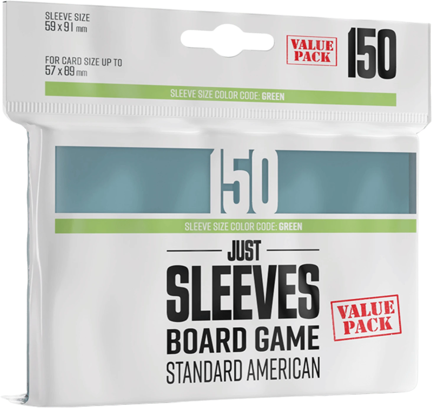 Gamegenic Just Sleeves Standard American Value Pack (150) - 150 Standard American Card Sleeves for Card Games