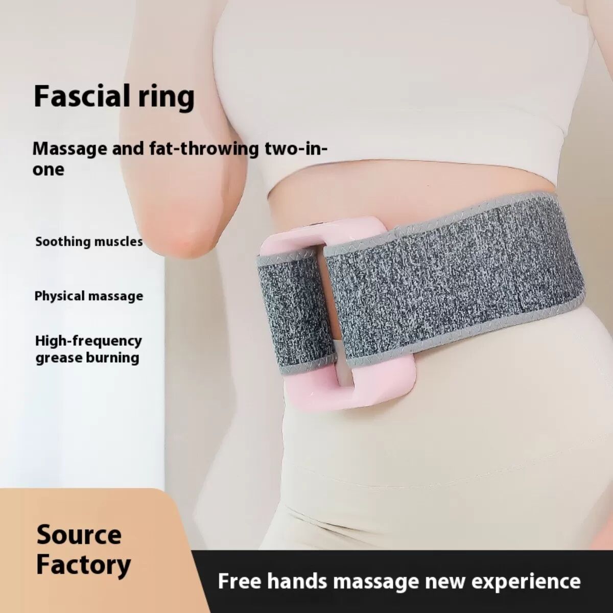INF Tragbares Faszienring-Massagegerät — Hochfrequenz-Vibration, 6-Gang 3-Modi, wiederaufladbar, Muskelentspannung für