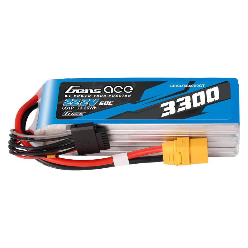 Gens Ace Accumulator Lipo G-Tech 3300mAh 22.2V 60C 6S1P XT90 (3300 mAh, 22.20 V) (GEA336S60X9GT)