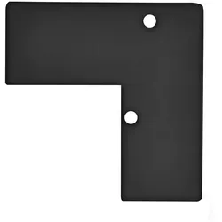 ISOLED Zubehör für Profil HIDE ANGLE - Aluminium-Endkappe EC93 inkl. Schrauben, Schwarz RAL 9005 ISO-114839