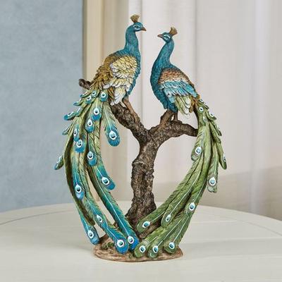 Touch of Class Ardent Peacock Table Sculpture Multi Jewel , Multi Jewel