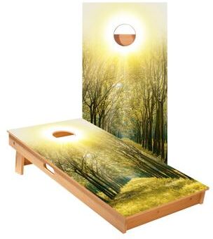 Skip's Garage Forest Sunset Cornhole Boards