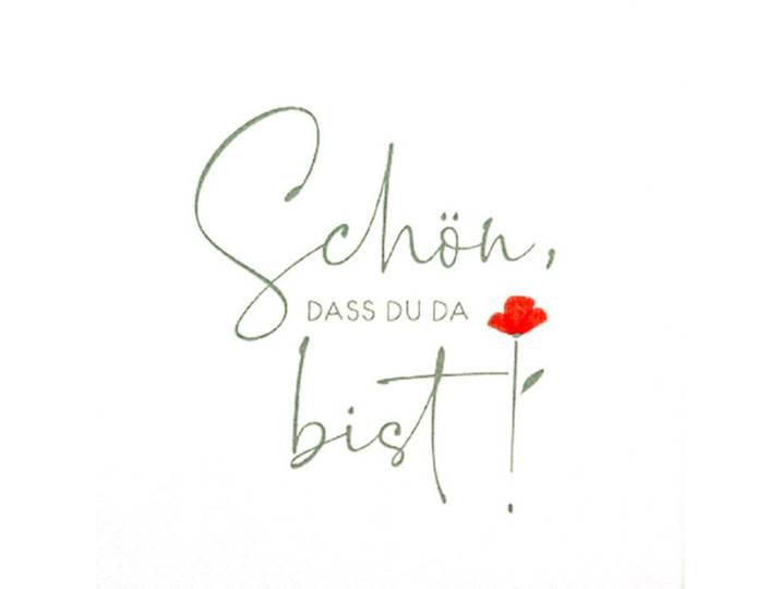 Servietten Schön dass du da bist