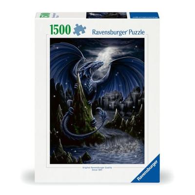 Erwachsenenpuzzle 1500 Teile - Der Schwarzblaue Drache
