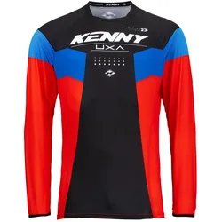 Kenny, Unisex, Velotrikot, Titanium (S), Rot, Schwarz