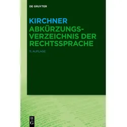 Kirchner – Abkürzungsverzeichnis der Rechtssprache, Fachbücher
