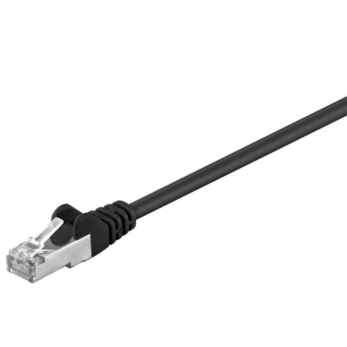 Goobay Patchkabel Cat 5e SF/UTP, zwart, 1,5 meter