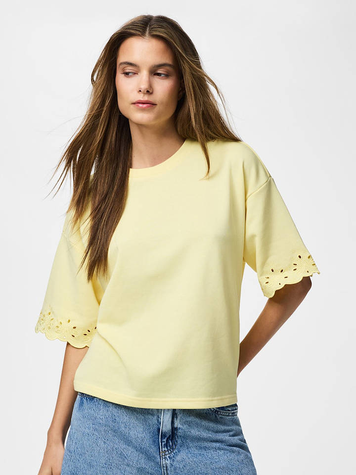 Pieces Shirt in Gelb - S