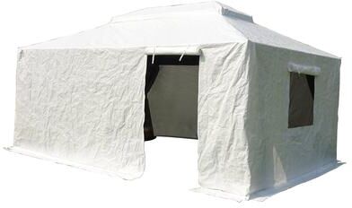 GDFStudio - Marcus All-Season 12'x16' Enclosed Winter Gazebo Cover with Mesh Windows and Side Panels - 12x16 FT