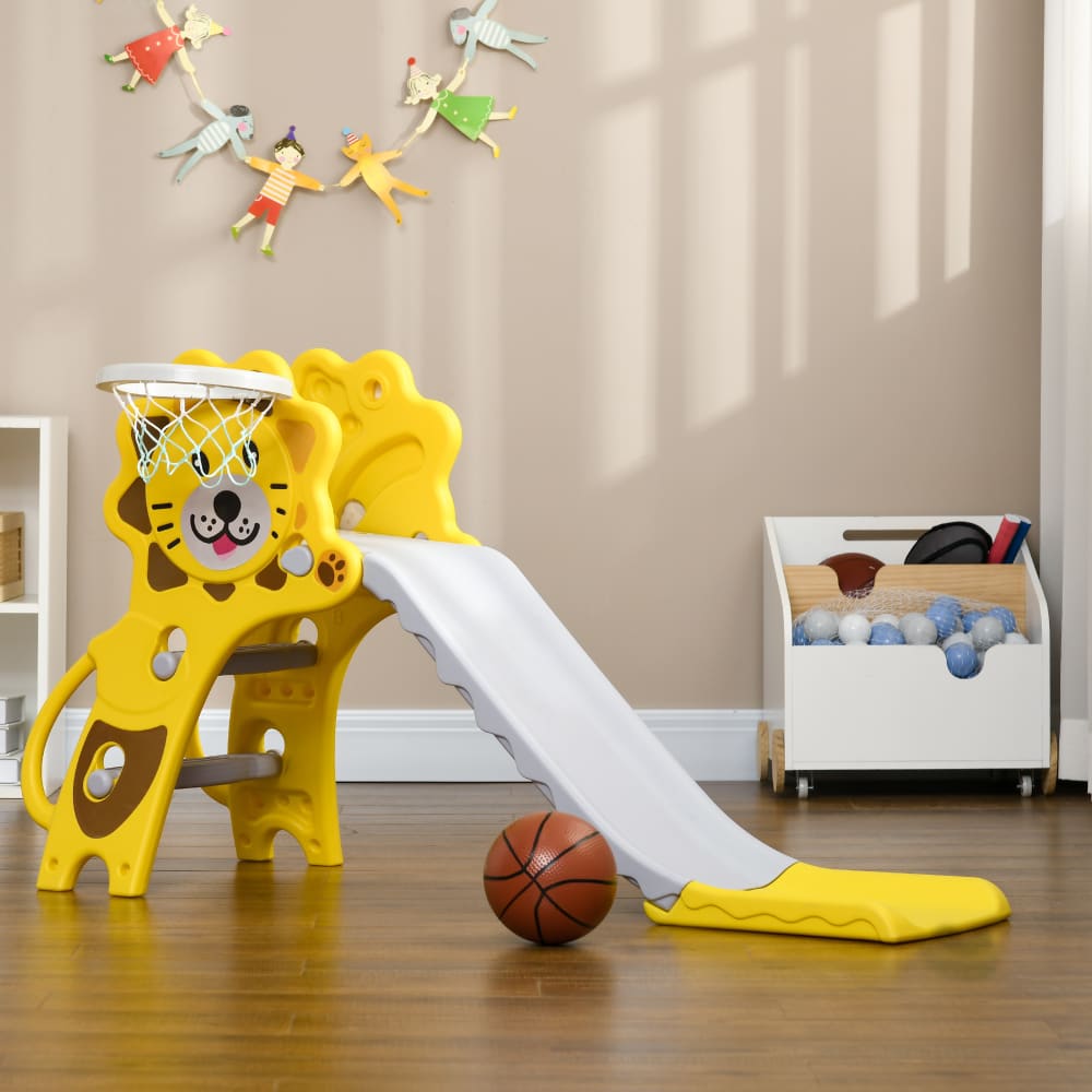 AIYAPLAY Tobogán para niños 131x50x74 cm amarillo