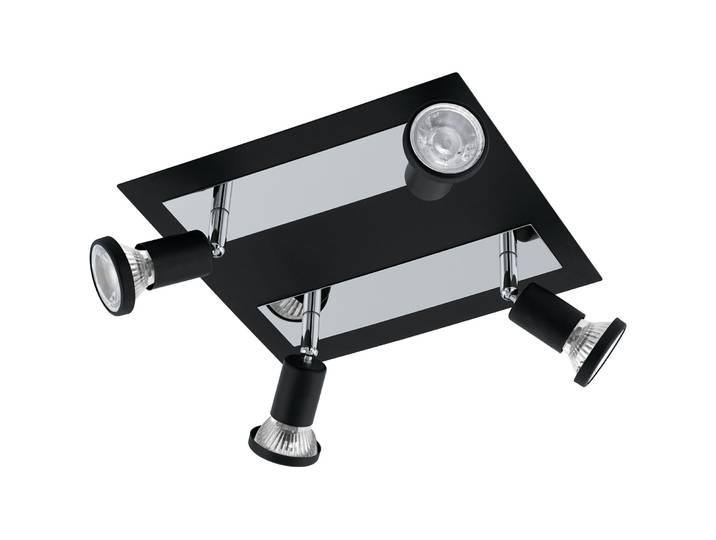 Eglo Spot Sarria 4,5W schwarz/chrom - Material: Stahl