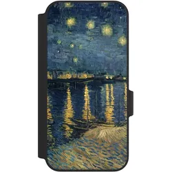 Nivocase Klapphülle für Google Pixel 11 Pro XL Handyhülle aus Kunst Leder NIVOflip schwarz Kunst Malerei (Google Pixel 11 Pro XL), Smartphone Hülle, Schwarz