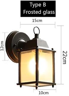 Multisell Products Hub Vintage Wall Light For Porch, Villa, Balcony, Waterproof Garden Corridor Lighting frosted Glass