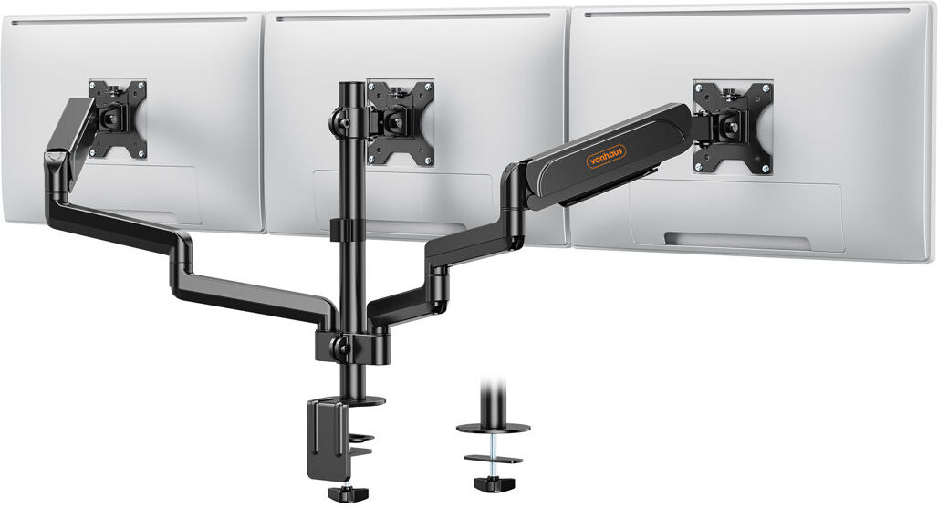 Vonhaus Multi-Screen Single Screen Pole mount Electronic Mount Silver 63cm H X 152.4cm W
