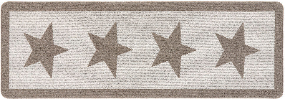 Buddy My Utility Star Kitchen Mat Brown Runner 67 x 200 cm