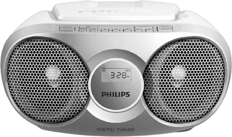 Reproductor CD - Philips AZ215S/12, Antena FM, Sintonizador digital, Plata