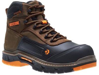 Wolverine Overpass Composite Toe - Mens 9.5 Brown Boot Medium