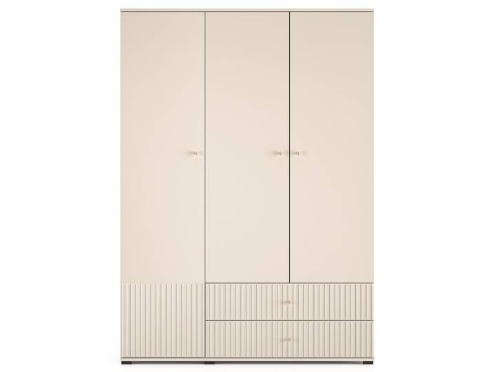 Drehtürenschrank Caletto 150 cm mit zwei Schubladen, dekorative