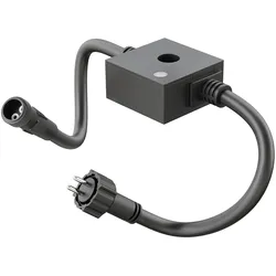 ledscom.de Dämmerungssensor für außen, IP44 Stecksystem NEMO, schwarz, Helligkeitssensor, Tag-Nacht-Schalter