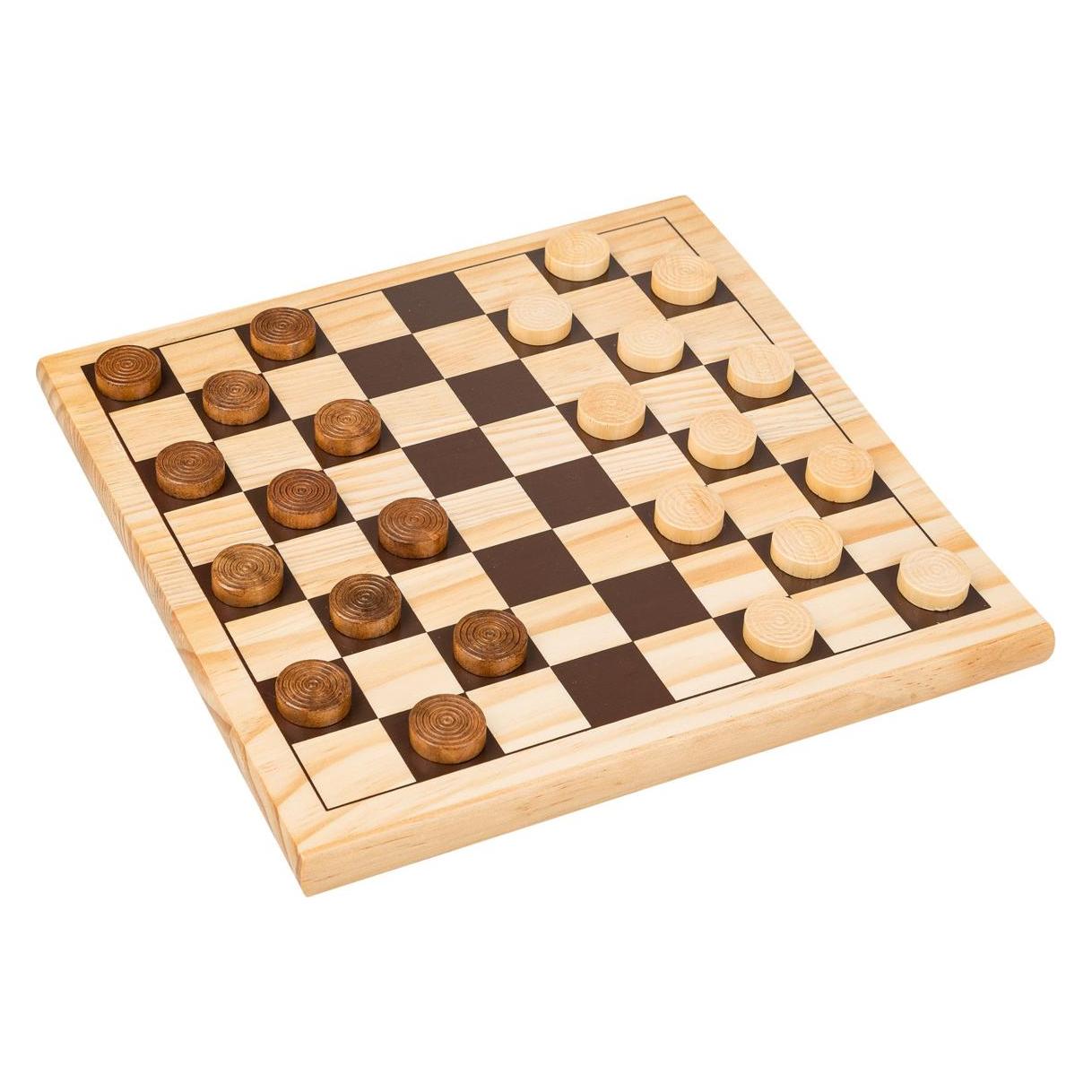 Idena 2in1 Schach und Dame 28,5x28,5cm FSC100% (40174)