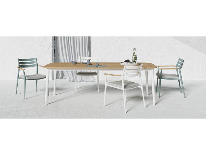 2er Set Solpuri Pia Stapelsessel Aluminium ohne Kissen