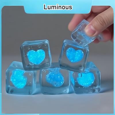 Friendly Fresh Finds Heart shaped Maltose Squeeze Toy Glow In The Dark Mochi Squishy, Soft Slow Rebound Decompression Toy For Stress Relief Heart shaped Maltose Squeeze Toy Glow In The Dark Mochi Squishy, Soft Slow Rebound Decompression Toy For Stress Rel