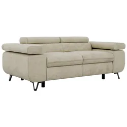 2-SITZER SOFA PETER - Beige Velvet