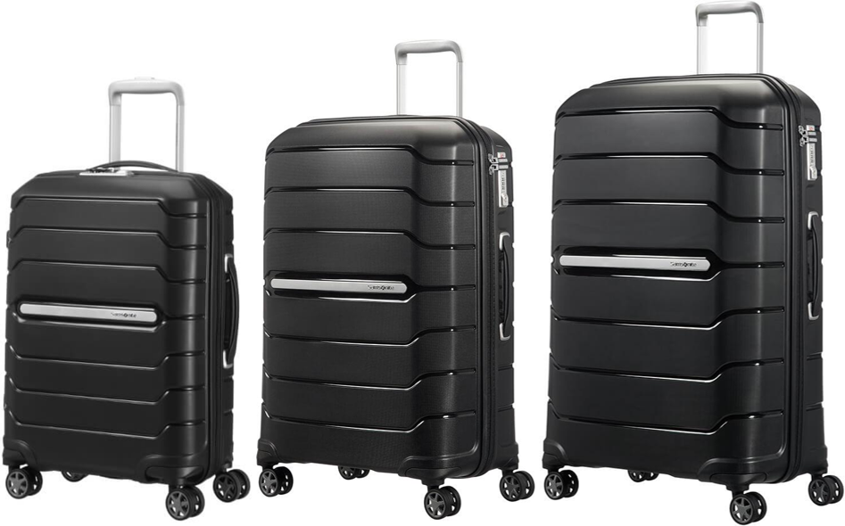 Samsonite Flux 3 Piece Suitcase Set - Black