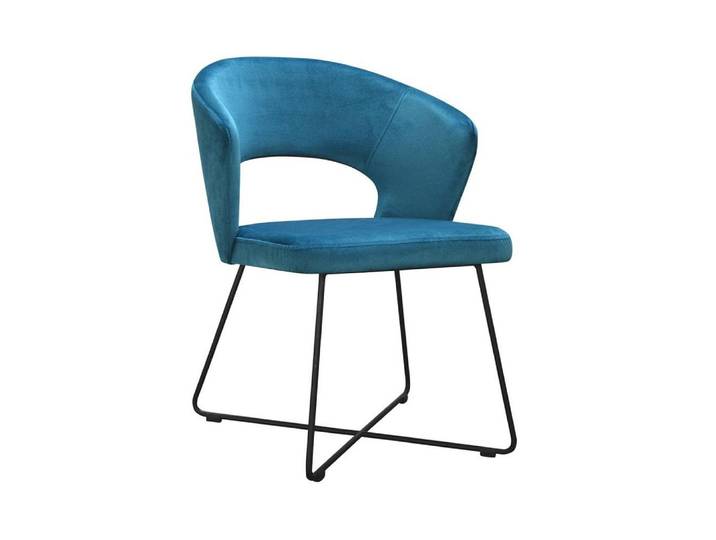 JVmoebel Esszimmerstuhl Hellblauer Polstersessel mit Textil-Sitzfläche für modernes Wohnen, Made in Europa