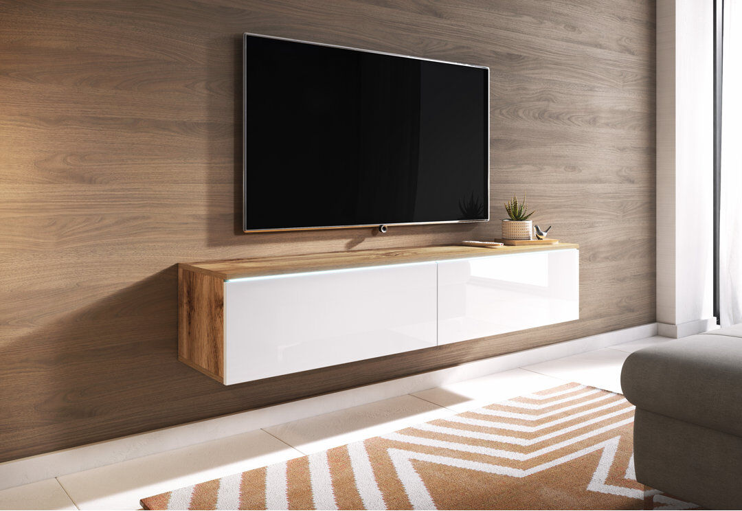 Zipcode Design Dostie TV Stand for TVs up to 60" White Gloss Wotan 60"
