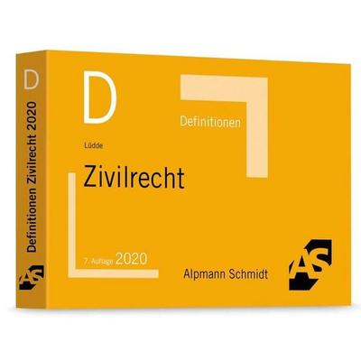 Definitionen Zivilrecht, Taschenbuch von Jan Stefan Lüdde, Alpmann und Schmidt