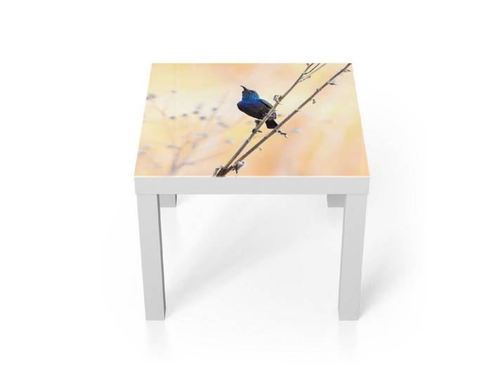 DEQORI Couchtisch 'Blaues Funkeln', Glas Beistelltisch Glastisch modern