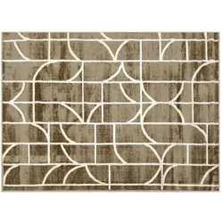Webteppich  Sebastien , mehrfarbig , Synthetische Fasern,Jute , Maße (cm): B: 190
