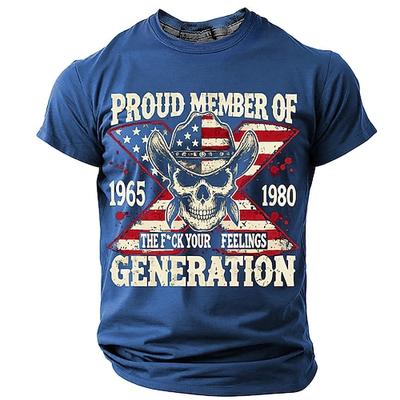 Männer Fck Deine Gefühle Gen X Grafik T-Shirt - Stolzes Mitglied 1965-1980 Kurzarm
