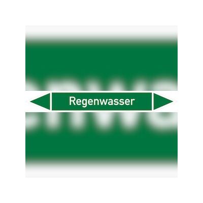 Rohrleitungskennzeichen Regenwasser - 187x26 mm Folie selbstklebend