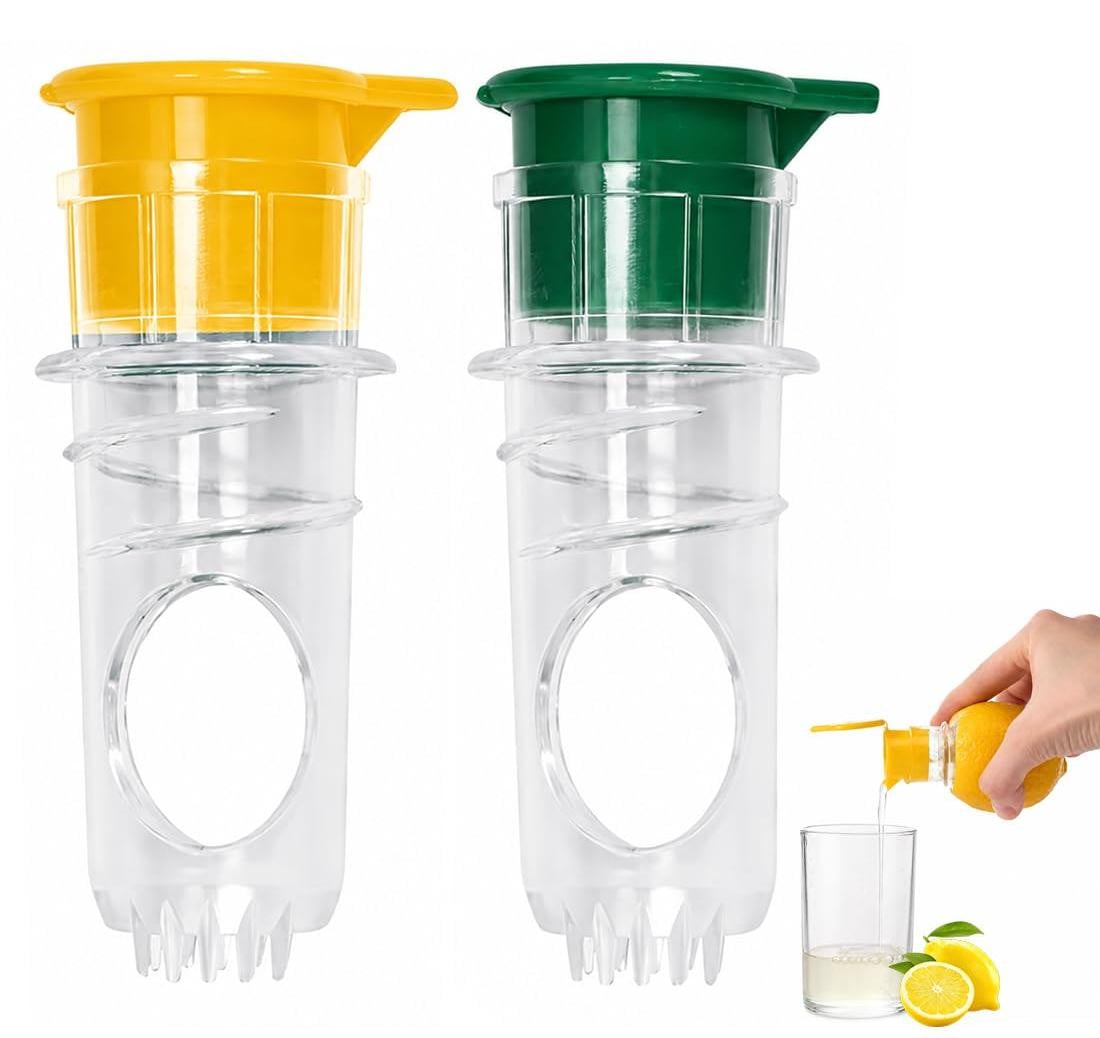 Dripio Handmatige Citruspers met schroefdop, 2 stuks, brons